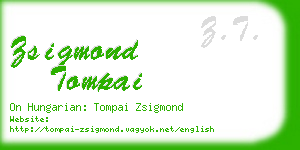 zsigmond tompai business card